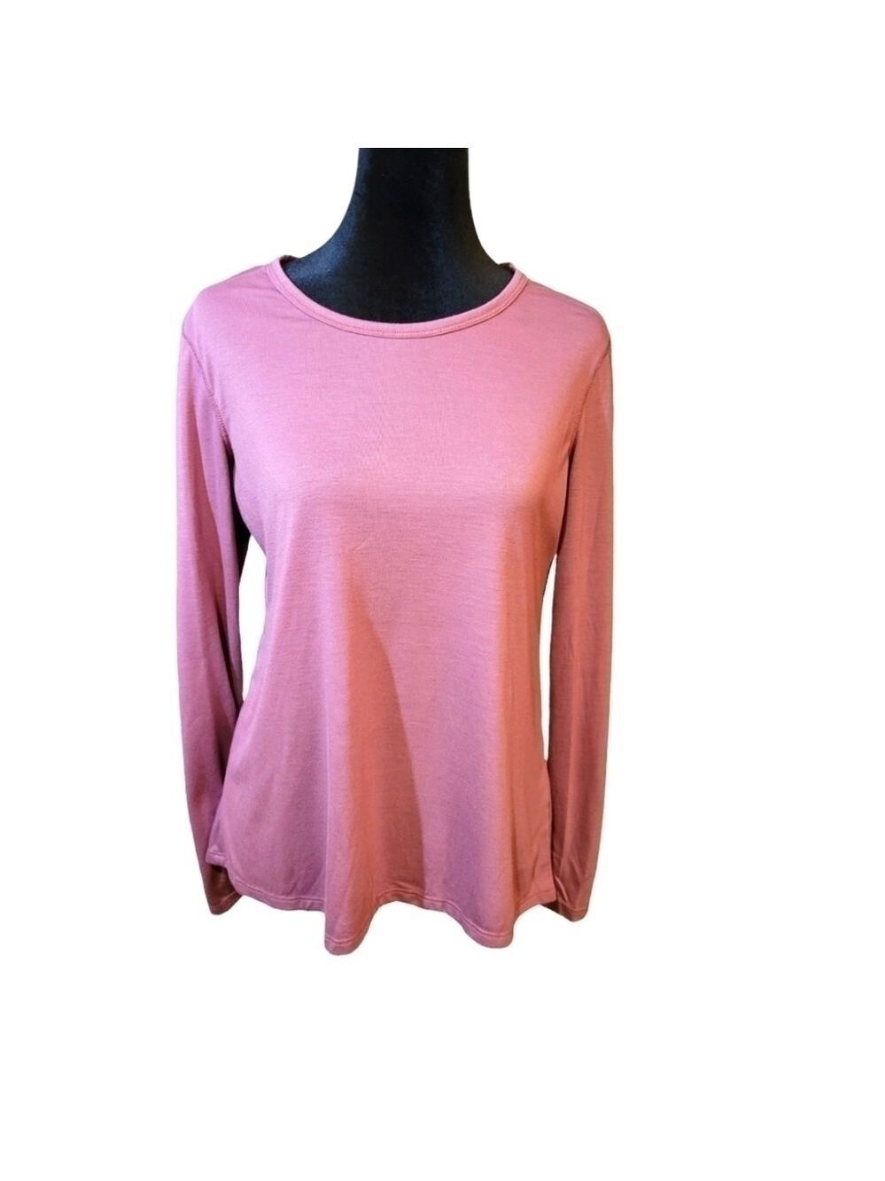 Women's Old Navy Pink Mauve Long Sleeve Performance Top Medium Loose Fit